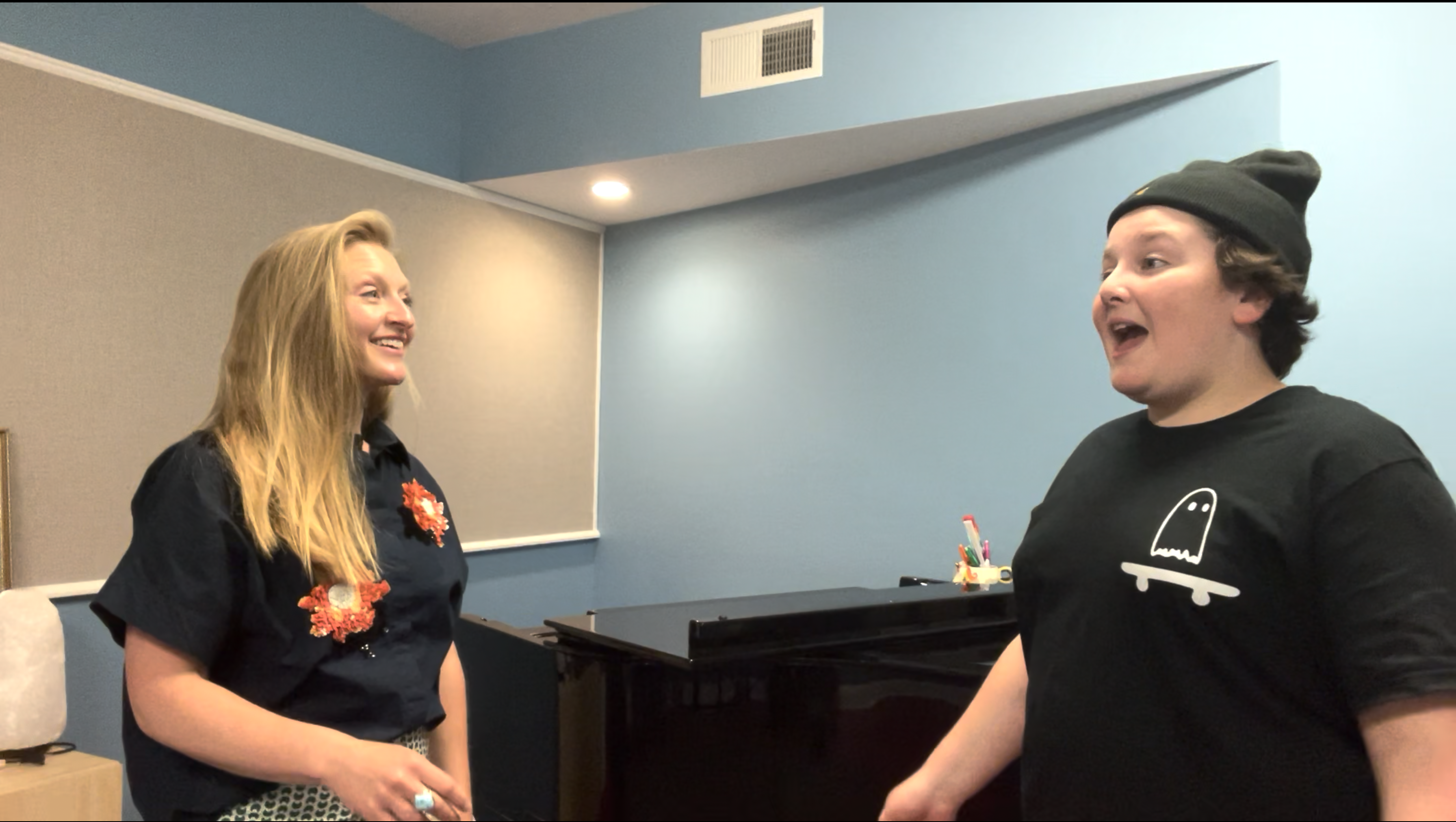 Sarah w Kevin 2 - singing